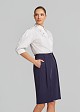 Fitted shirt with 3/4 sleeves and decorative crystals