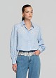 Striped shirt with broderie details