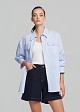 Long striped shirt with rhinestones