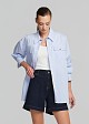 Long striped shirt with rhinestones