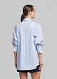 Long striped shirt with rhinestones