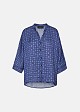 Satin look shirt with all-over logo print