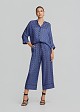 Satin look shirt with all-over logo print
