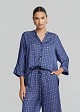 Satin look shirt with all-over logo print