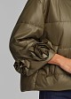 Cape line puffer in floral appliqué details