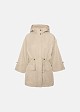 Parka with drawstring waist