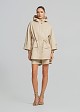 Parka with drawstring waist