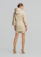Parka with drawstring waist