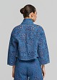 Denim jacket in all over broderie lace
