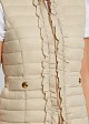Sleeveless jacket in frills