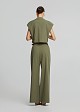 Wrap vest-style blouse