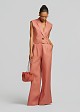Cropped linen vest-blazer