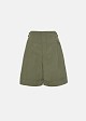 High-waisted gabardine bermuda shorts