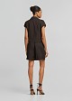 High-waisted gabardine bermuda shorts