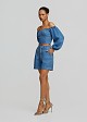 Denim shorts with pleats