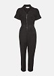 Gabardine jumpsuit with zip closure