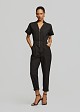 Gabardine jumpsuit with zip closure