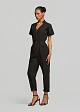 Gabardine jumpsuit with zip closure