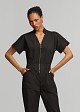 Gabardine jumpsuit with zip closure