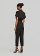 Gabardine jumpsuit with zip closure