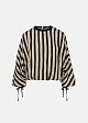 Striped blouse with puff sleeves