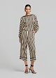 Striped blouse with puff sleeves