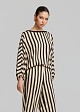 Striped blouse with puff sleeves