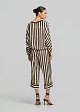 Striped blouse with puff sleeves