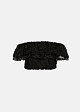 Off-shoulder lace crop top