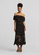 Off-shoulder lace crop top