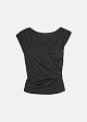 Sleeveless cowl neck top with ruching