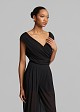 Sleeveless cowl neck top with ruching