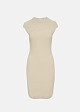 Midi knitted dress with a seamless rhinestone embellishment