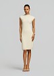 Midi knitted dress with a seamless rhinestone embellishment