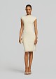 Midi knitted dress with a seamless rhinestone embellishment