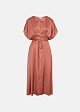 Shirt dress in satin-look