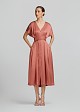 Shirt dress in satin-look