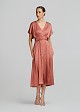 Shirt dress in satin-look