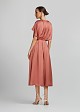 Shirt dress in satin-look