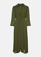 Midi pleated dress with buttons