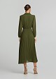 Midi pleated dress with buttons