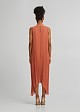 Pleated asymmetric dress