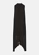 Pleated asymmetric dress