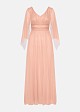 Maxi tulle dress with cape sleeves