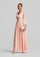 Maxi tulle dress with cape sleeves