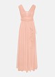 Maxi tulle dress with V-neckline