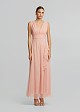 Maxi tulle dress with V-neckline
