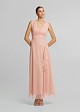 Maxi tulle dress with V-neckline