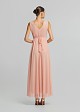 Maxi tulle dress with V-neckline