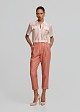 High-waisted chinos with pleats